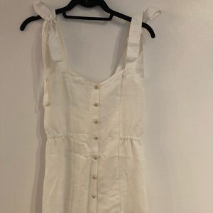 Madewell Tie Strap Linen/Cotton Dress
